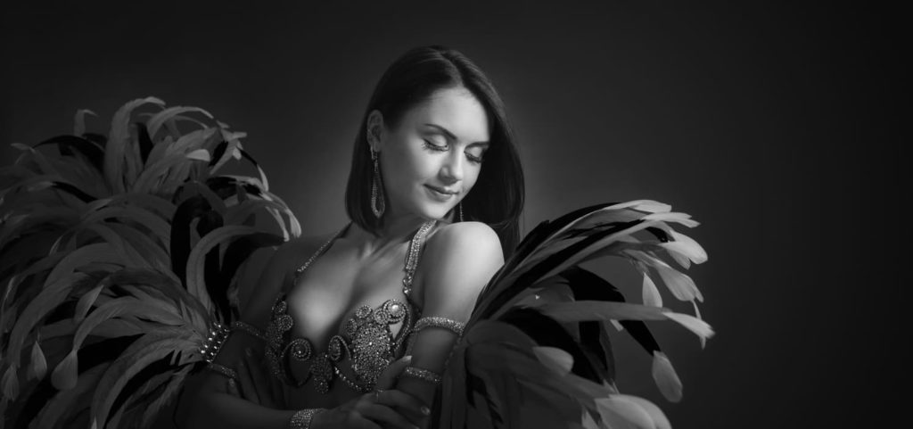 woman in a dance costume